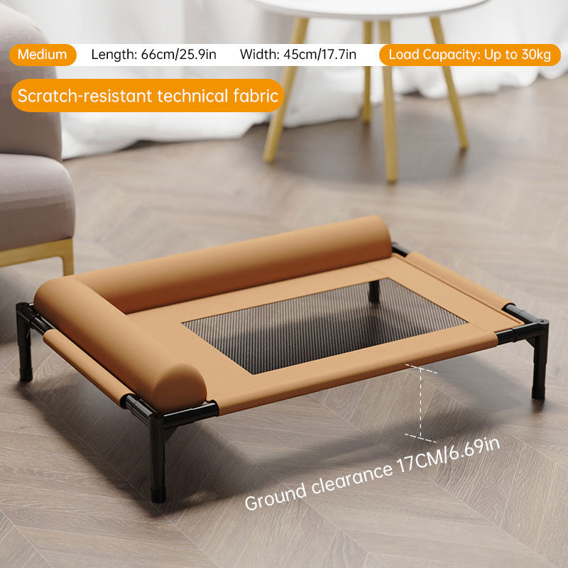 Elevated Raised Outdoor Cooling Mesh Dog Bed | sunbathing bed for Summer
