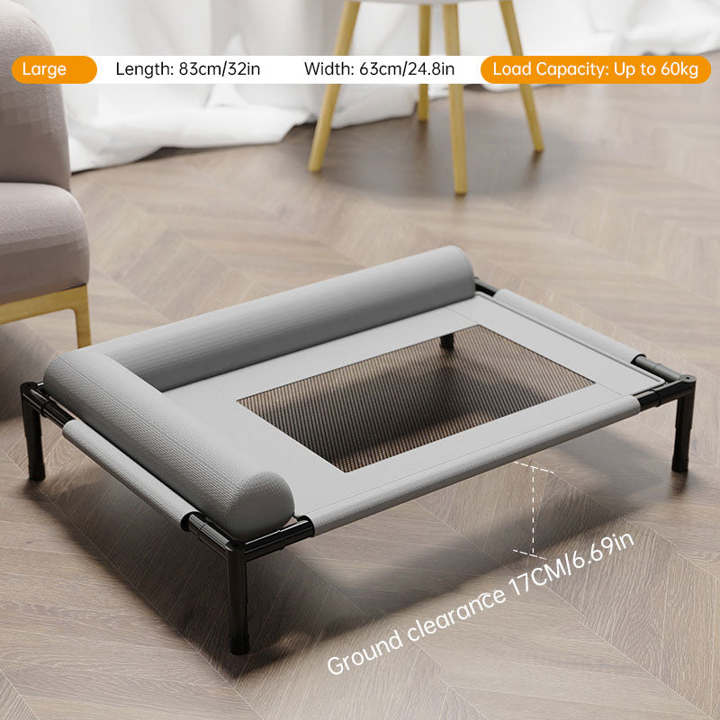 Elevated Raised Outdoor Cooling Mesh Dog Bed | sunbathing bed for Summer