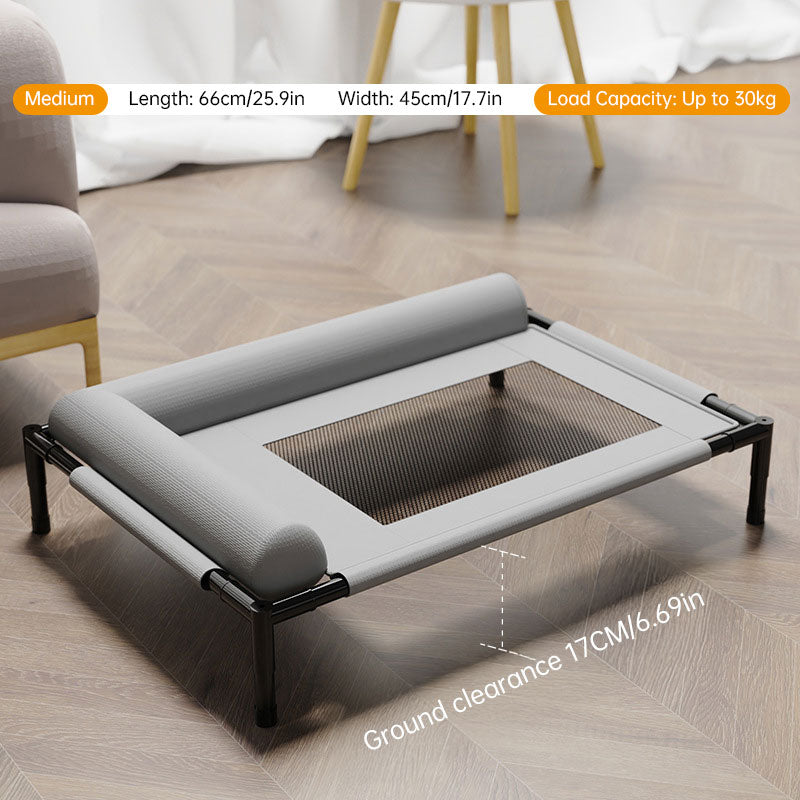 Elevated Raised Outdoor Cooling Mesh Dog Bed | sunbathing bed for Summer